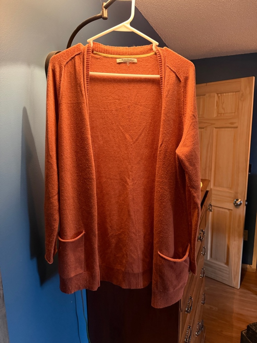 Banana Republic Open-Front Cardigan in Burnt Orange